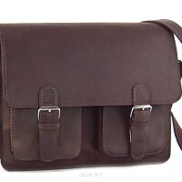 Teczka skórzana BarellyBags- Intense-M Kasztanowy Brąz