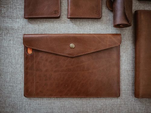 Etui skórzane na IPad 10 cali, organizer na akcesoria i dokumenty