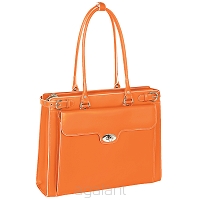 Torba damska biznesowa z miejscem na laptop WINNETKA Orange McKlein