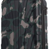 Duża walizka podróżna militarna kamuflaż, Kufer na kółkach, system trolley, S20-8801-L