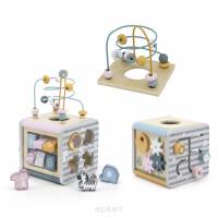 Viga PolarB Activity Box Drewniane Edukacyjne Centrum Gier 5w1 kostka