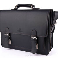 Teczka skórzana BarellyBags Grand Black -M