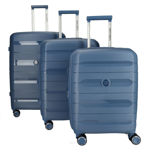 Zestaw walizek podróżnych na 4 kółkach 3w1 Enrico Benetti Montreal 39047 jeansblue