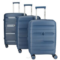 Zestaw walizek podróżnych na 4 kółkach 3w1 Enrico Benetti Montreal 39047 jeansblue
